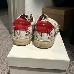 Givenchy men sneakers size 7 in white with red accents